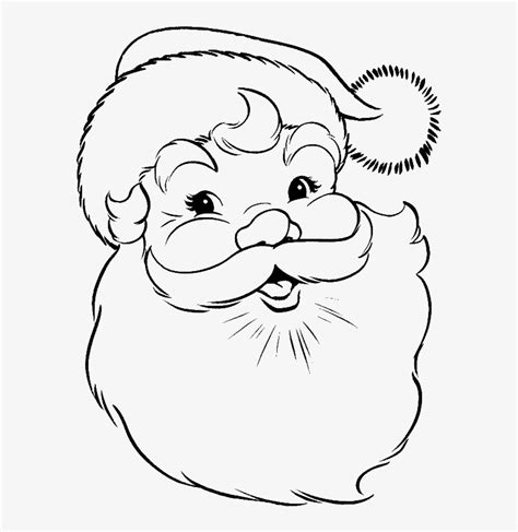 Face Of Santa Claus Coloring Pages - Drawing Of Santa Claus Face Transparent PNG - 580x791 ...