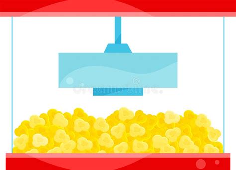 Bright Vector Illustration of a Popcorn Maker, Street Food, Popcorn Machine Stock Vector ...