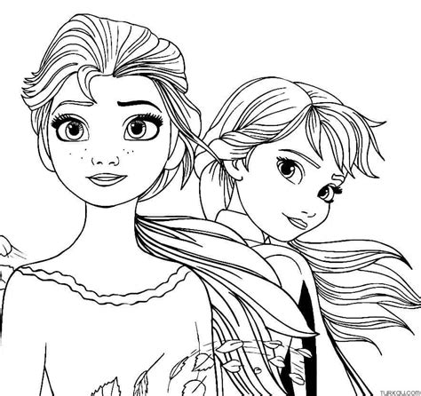 Anna And Elsa Coloring Pages Easy Ice