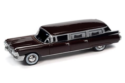 1959 Cadillac Hearse, Brown - Johnny Lightning JLSP113/24 - 1/64 scale Diecast Model Toy Car ...