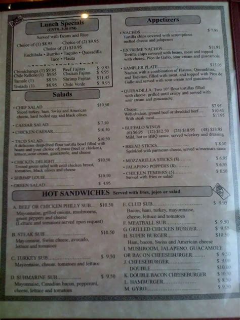 Menu at Agave restaurant, Sitka