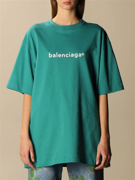 BALENCIAGA: over cotton t-shirt with logo | T-Shirt Balenciaga Women ...