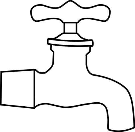 Water Faucet PNG Black And White Transparent Water Faucet Black And White.PNG Images. | PlusPNG