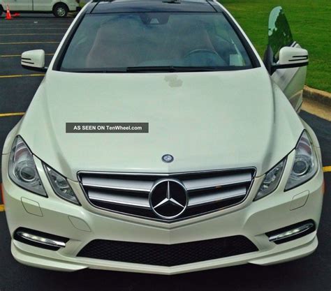 2012 Mercedes Benz E550, White Exterior, Red Interior