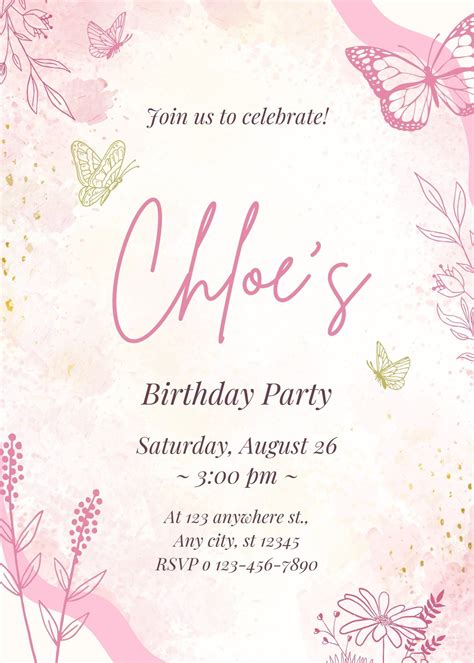 Free And Printable Birthday Invitation Templates Canva