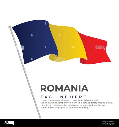 Template vector Romania flag modern design. Vector illustration Stock ...