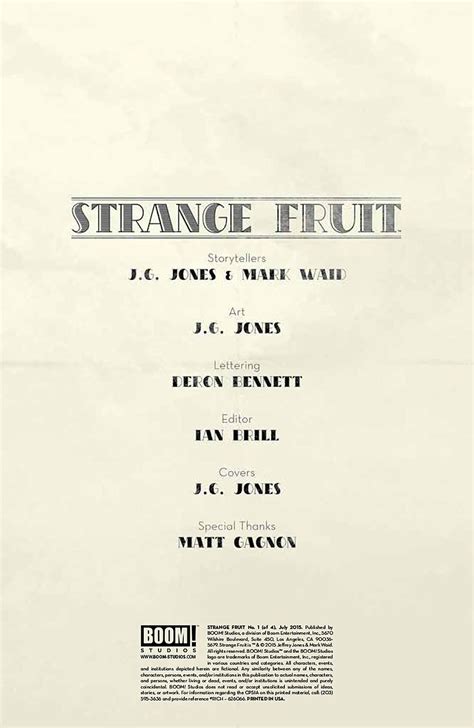 Strange Fruit #1