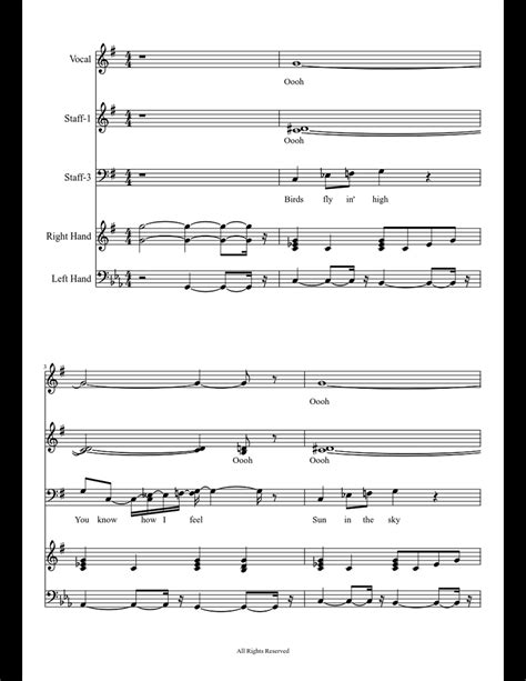 Feeling Good sheet music for Piano, Voice download free in PDF or MIDI