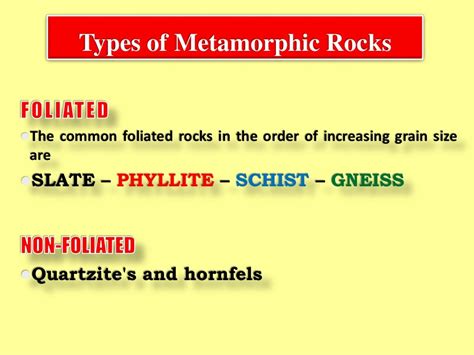 Metamorphic rocks