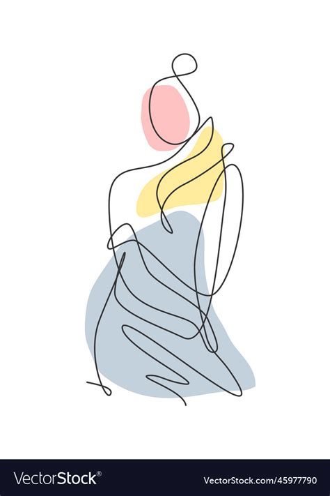 One single line drawing of minimalist beauty Vector Image