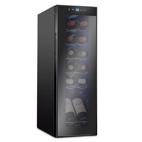 Ivation Wine Fridge, Freestanding Wine Refrigerator, 12 Bottle Wine ...