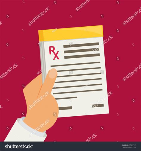 Prescription Pad Medical Prescription Vector Illustration Stock Vector ...