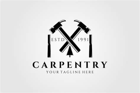 Carpenter Logo Vector Vintage Design Graphic by uzumakyfaradita · Creative Fabrica