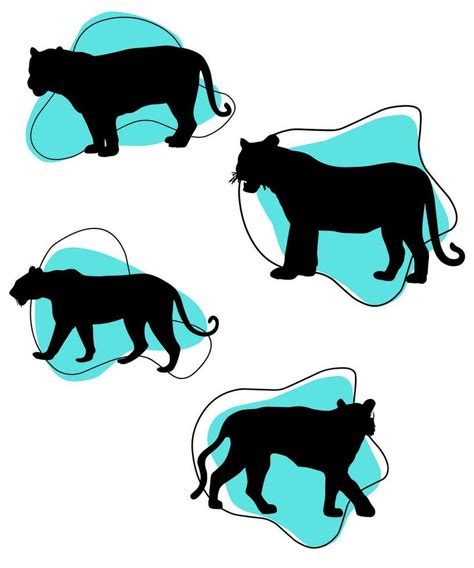 Royal Bengal Tiger Silhouettes Vector 34951960 Vector Art at Vecteezy