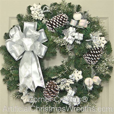 WHITE CHRISTMAS WREATH | ArtificialChristmasWreaths.com | CHRISTMAS WREATHS