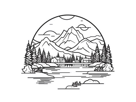 Scenic National Park Coloring Sheet - Coloring Page