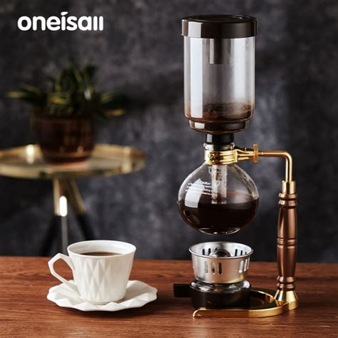 ONEISALL Syphon Siphon Coffee Maker Vacuum Brewer Coffee Kettle Pot Set Filter Brewing Method ...