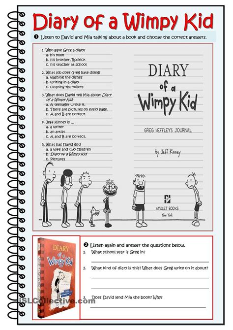 Diary Of A Wimpy Kid Printable Worksheets - Printable Worksheets