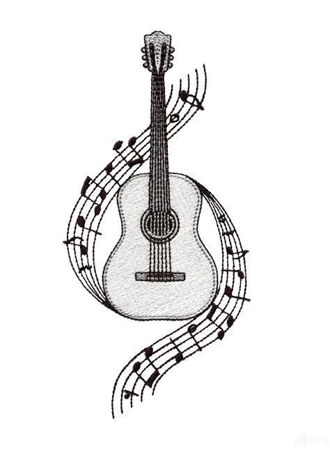 Guitar Drawing Realistic - Drawing Skill