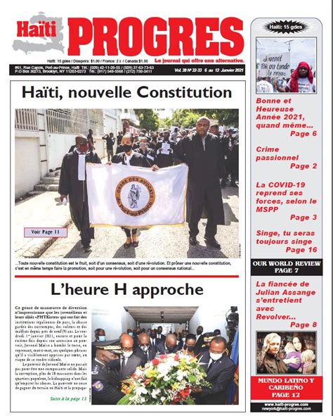 Journal HaitiProgrès – Bulletin Vol-38#32-33 - Latest News, Breaking ...