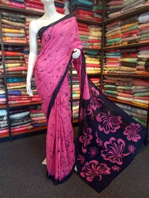 SRI LANKAN COTTON BATIK SAREE | Nithijaya Saree