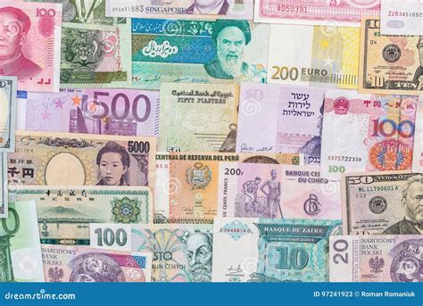 Many Different Currency Banknotes from World Country Stock Image ...