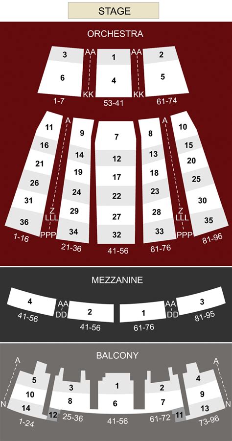 Sony Centre for the Performing Arts, Toronto, ON - Seating Chart ...