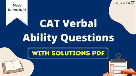 CAT Verbal Ability Questions PDF [Most Important with solutions] - Cracku