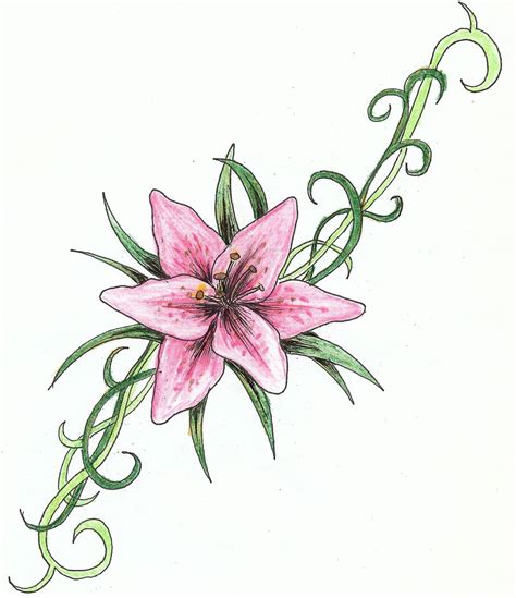 Water Lily Sketch Drawing ~ Lily Tattoos Designs, Ideas And Meaning ...