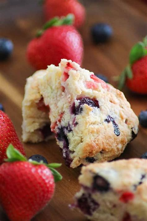 Mixed Berry Scones - Grandma's Simple Recipes