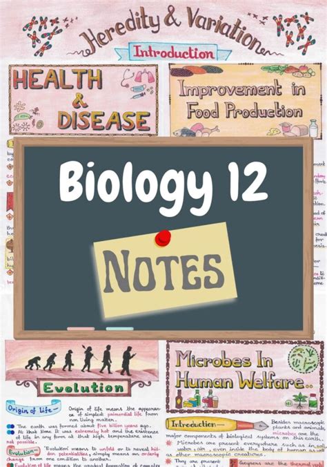 Class 12 Biology (Chapters 1-16) Handwritten Notes PDF - CBSE