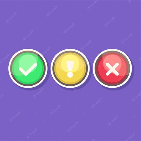 Premium Vector | Alert colorful round buttons for website, internet or applications