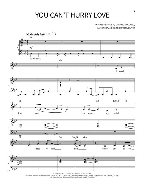 You Can't Hurry Love by The Supremes Sheet Music for School of Rock – Keys at Sheet Music Direct