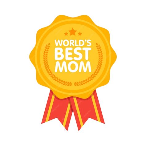 Premium Vector | World best mom badge award