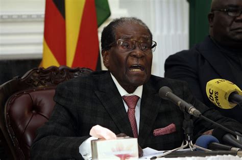 Facing impeachment, Mugabe resigns as president of Zimbabwe | The Times ...