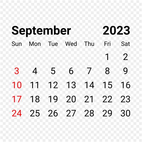 Calendário Simples De Setembro De 2023 PNG , Calendário Setembro 2023, Calendário De Setembro De ...