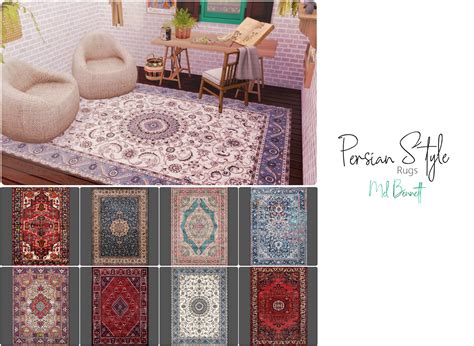 Sims 4 Persian Style Rugs - Mel Bennett