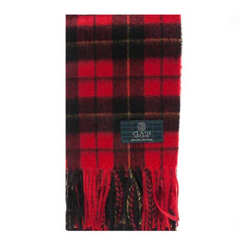 Wallace Tartan Scarf 100% Wool Scottish Plaid