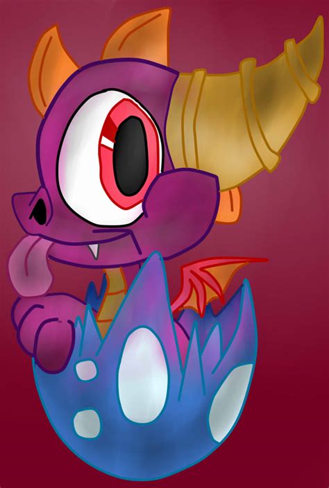 (Skylanders)A Hatching Baby Spyro by KrazyKari on deviantART