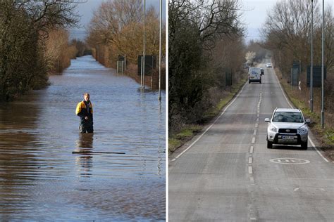 UK Floods: Before and After Photos of the Somerset Levels