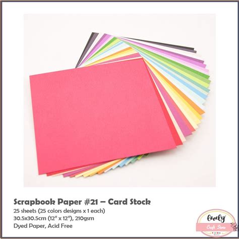 Jual Kertas 30Cm (12") Kertas Scrapbook Basic Cardstock Journal Fancy Paper #21 | Shopee Indonesia