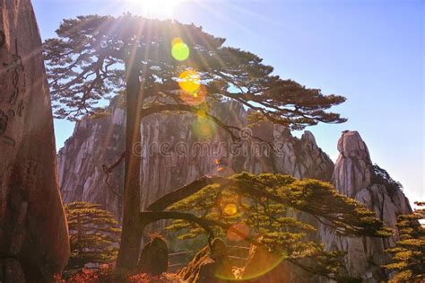 Huangshan(yellow) Mountain Sunrise Stock Photo - Image of mountains ...