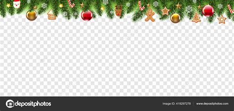 Christmas Border With Christmas Toys Transparent background Stock ...