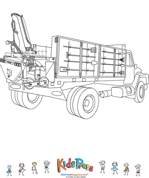 Road Work Truck Coloring Page - KidsPressMagazine.com | Truck coloring page, Work truck, Road work