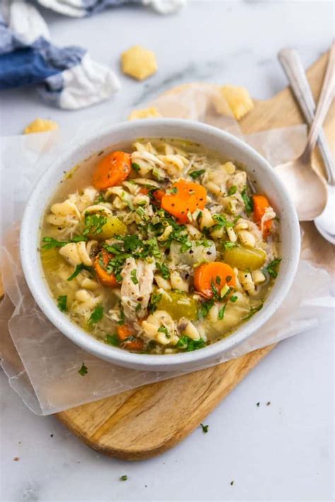 Easy Rotisserie Chicken Noodle Soup | Stove Top & Slow Cooker