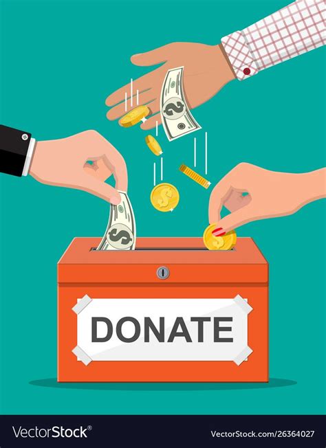 Donation box with money vector image on VectorStock in 2022 | Help the poor, Islam religion ...