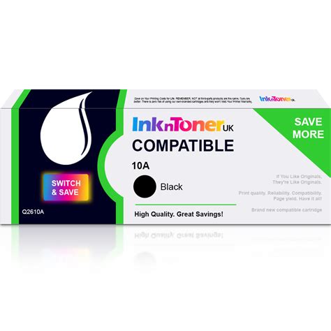 Value Compatible HP 10A Black Toner Cartridge (Q2610A) - HP LaserJet 2300n Printer - HP LaserJet ...