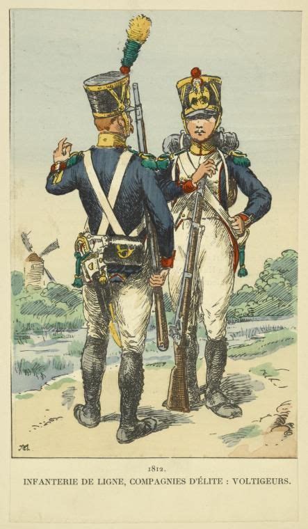 French; Line Infantry, Voltigeurs 1812 | French army, Napoleonic wars, Military art