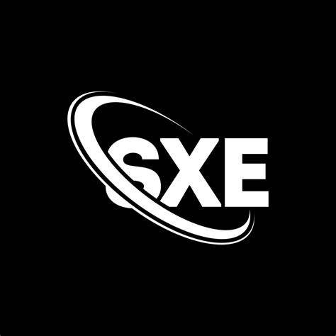 SXE logo. SXE letter. SXE letter logo design. Initials SXE logo linked with circle and uppercase ...