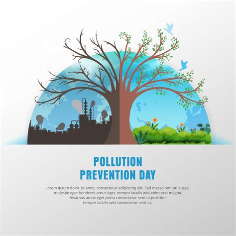 National pollution control day design background vector. World pollution prevention day design ...